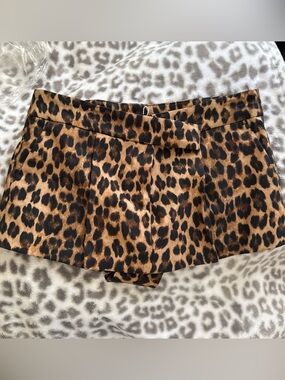 Mango Leopard Print Skort- Brown & Black